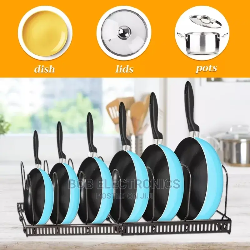 Expandable Pots, Lids, and Pans Organizer