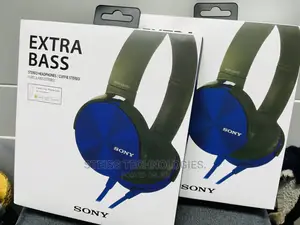 Sony Blue Wired Headphones.