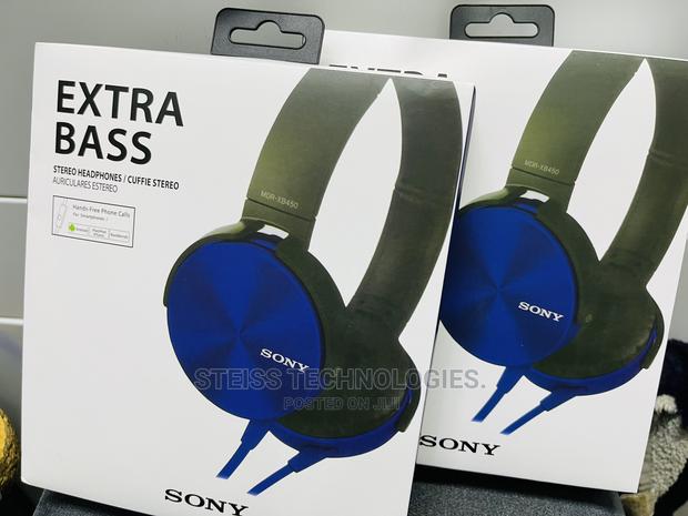 Sony Blue Wired Headphones. - thumbnail 3