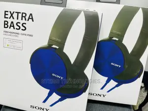 Sony Blue Wired Headphones.