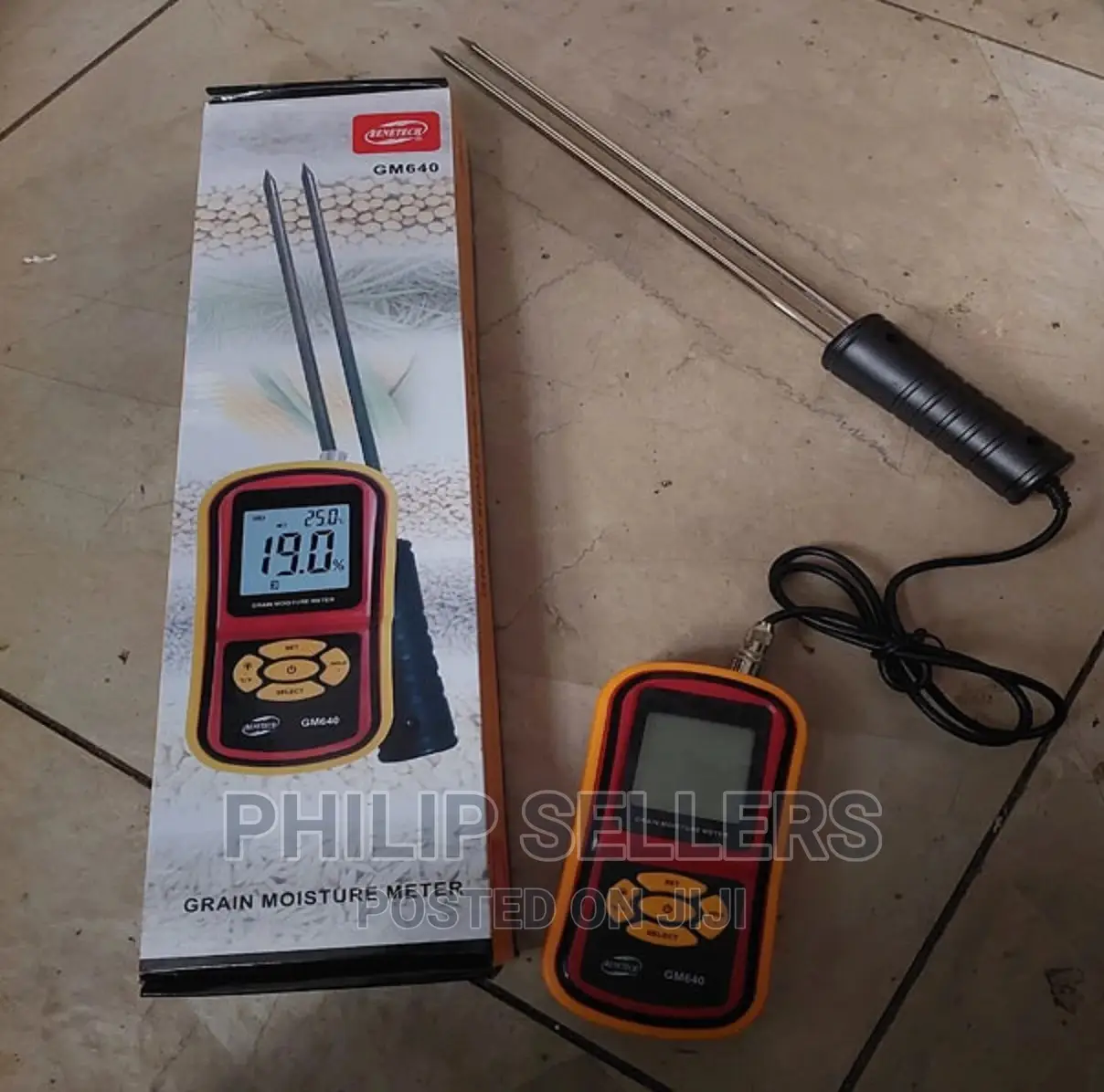 Digital Grain Moisture Meter (Handheld Probe Model)