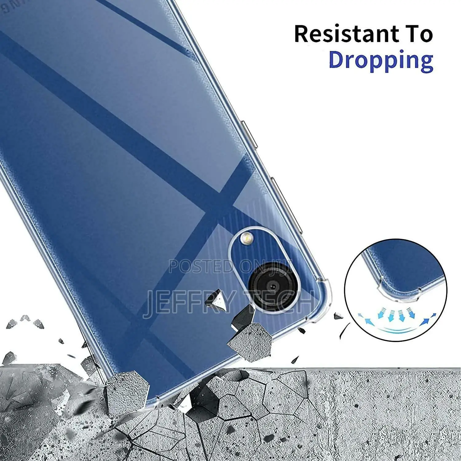 Samsung Galaxy A03 Core Case Clear Shockproof Gel Phone Cov