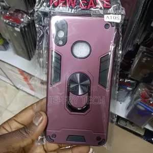 Samsung Galaxy A10s Case, Ring Kickstand Cover + Tempered Gl