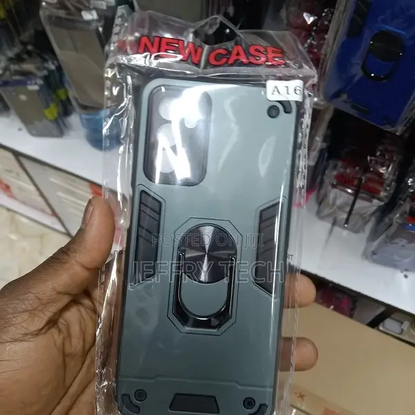 OPPO A16 Case, Slim Shockproof Ring Armor Stand Phone Cover