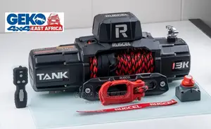 13500lbs 12vdc,Synthetic Rope, Electric Winch, Waterproof