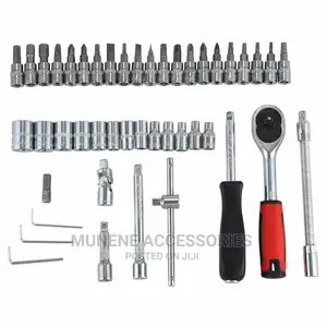 46pc 1⁄4" 1/4inch Ratchet Socket Set With Allen Key Hex Head