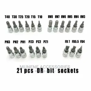46pc 1⁄4" 1/4inch Ratchet Socket Set With Allen Key Hex Head