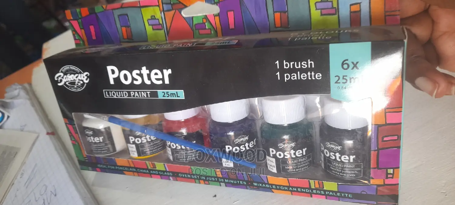 Poster Liquid Paint With 1 Brush and Palette 25ml