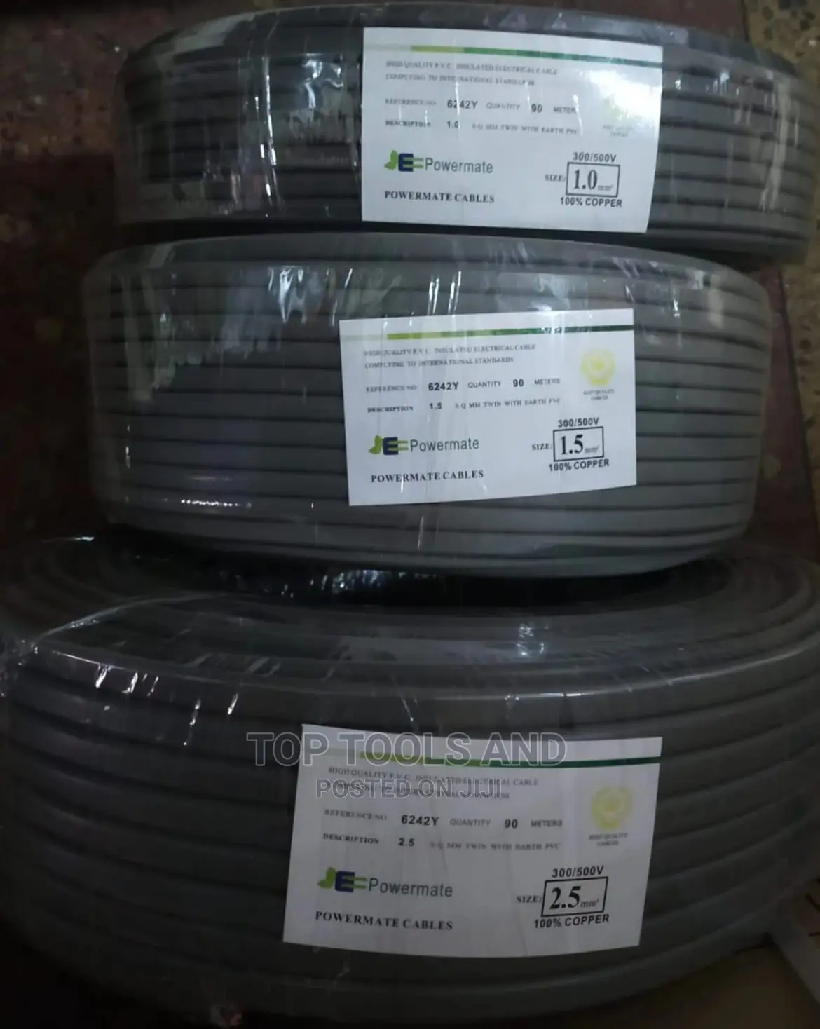 Electric Cable 100% Copper - Available in 90 Mtrs Roll 1.0mm