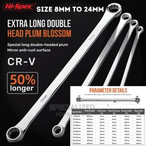 Extra-Long Double End Ring Spanner Set - Metric, - thumbnail 2