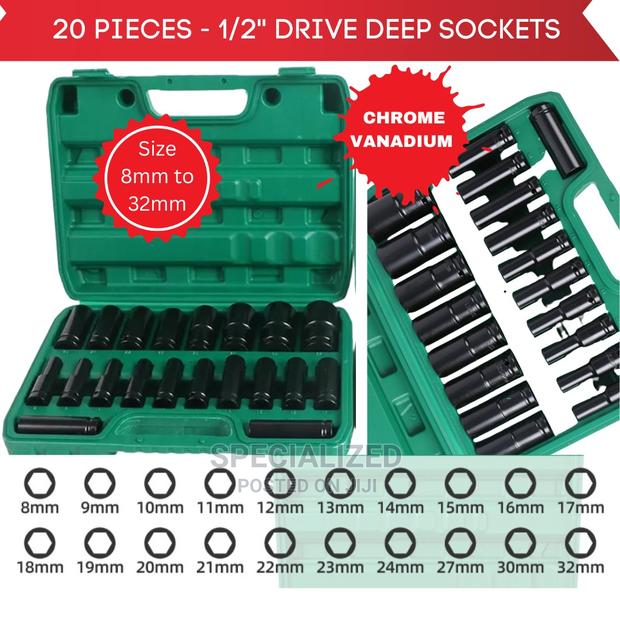 1/2'' Drive Deep Impact Sockets - main view