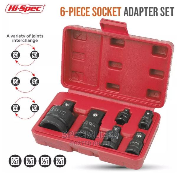 6 Piece Socket Adapter Toolset for Ratchets and Wrenches - thumbnail 2