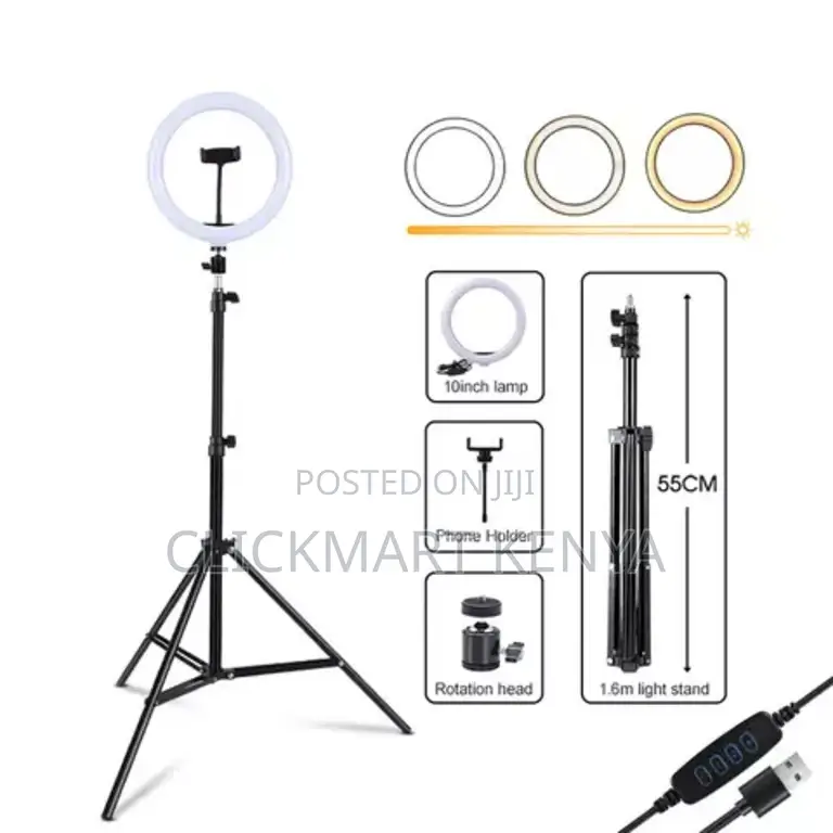 12 Inch Ring Light With 2.1m Tripod Stand