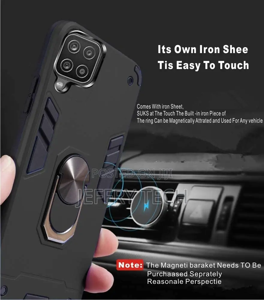 Samsung Galaxy A12 5G Case Ring Kickstand Holder Grip Built-