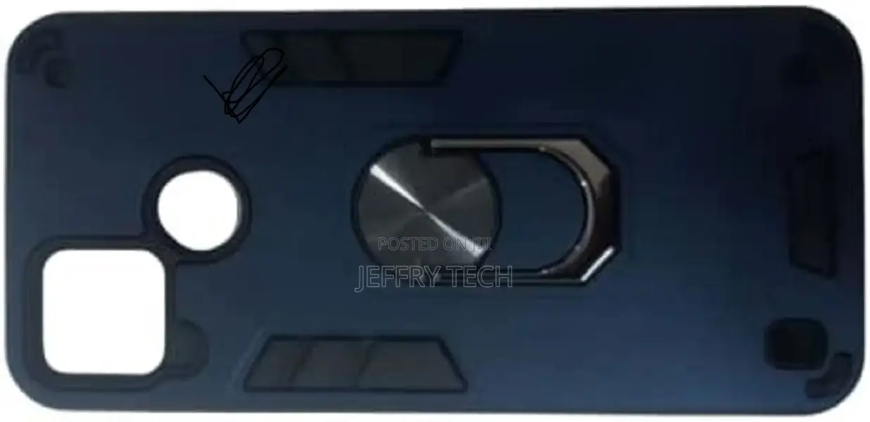 Hard Back Cover With Metal Ring for Infinix Smart5/X657, Dar