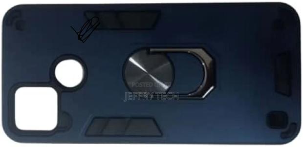 Hard Back Cover With Metal Ring for Infinix Smart5/X657, Dar - thumbnail 2