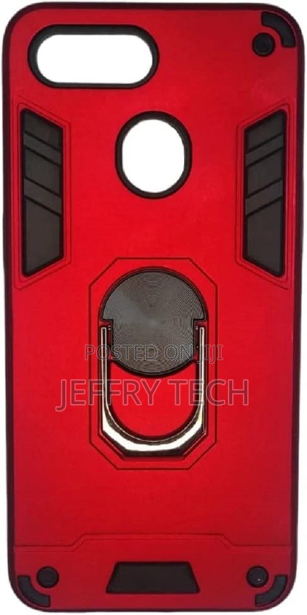 Hard Back Cover With Metal Ring and Kickstand for Oppo F9 -
