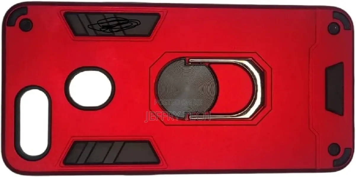Hard Back Cover With Metal Ring and Kickstand for Oppo F9 -