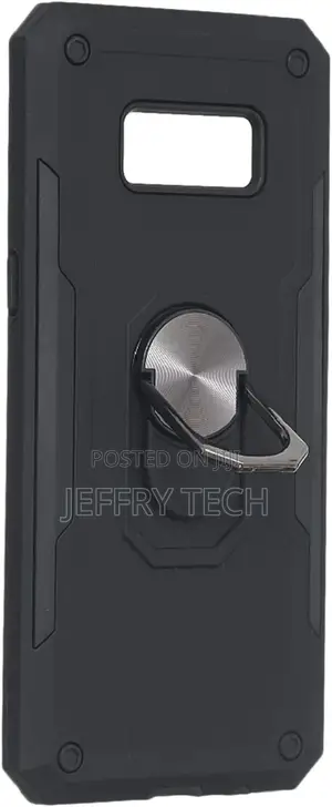 Hard Back Cover Metal Ring for Samsung Galaxy S8 - Black