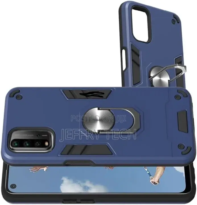 Hard Back Cover With Metal Finger Ring for Xiaomi Redmi 9T