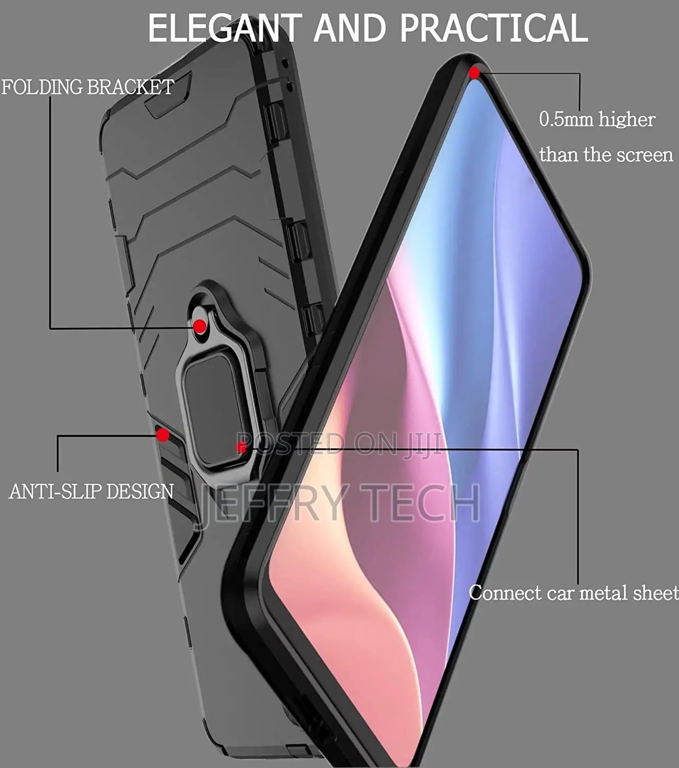 Case for Samsung Galaxy A23 4G, Ring Kickstand [Military Gra