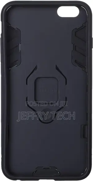 Back Cover With Metal Ring for Apple iPhone 6 Plus - Black