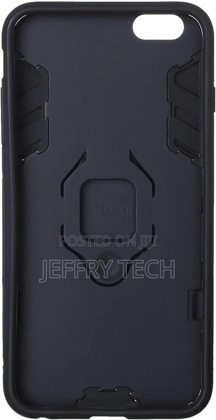 Back Cover With Metal Ring for Apple iPhone 6 Plus - Black