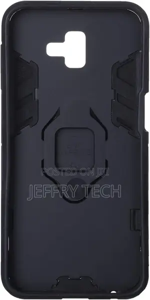 Back Cover With Metal Ring for Samsung Galaxy J6 Plus - Bla