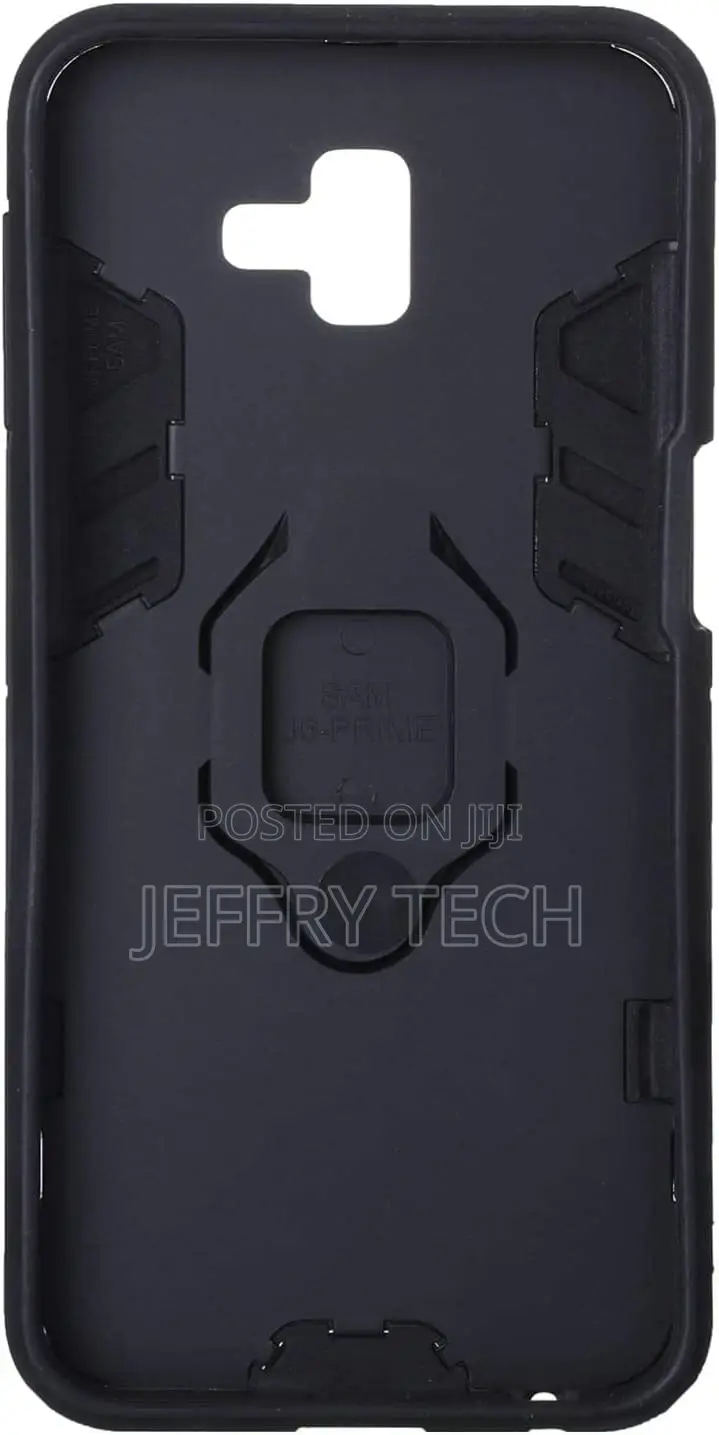 Back Cover With Metal Ring for Samsung Galaxy J6 Plus - Bla