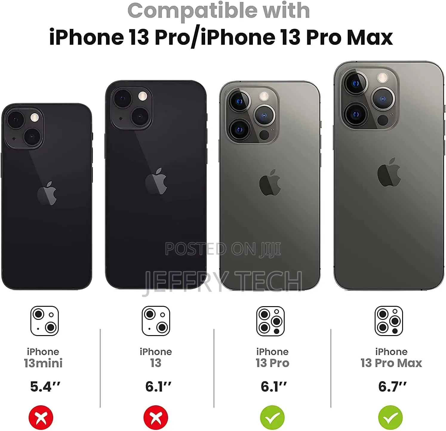 Phone 13 Pro - iPhone 13 Pro Max Camera Lens Protector, 9H T