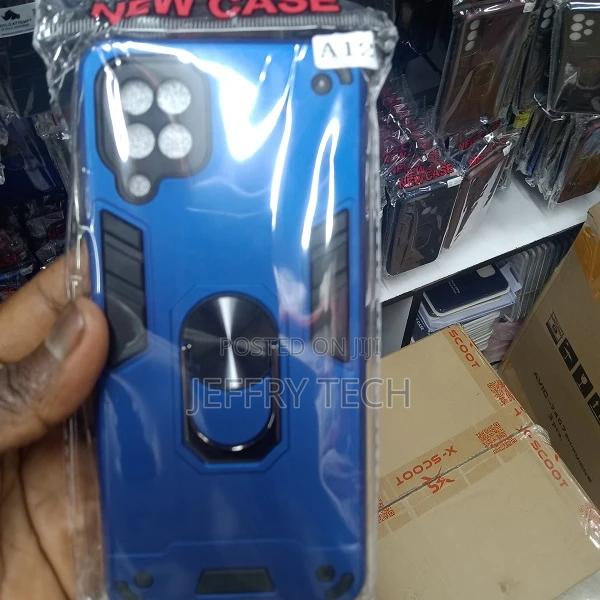 Amsung Galaxy A12 Case, Ring Holder Resilient TPU Case Cover - main view