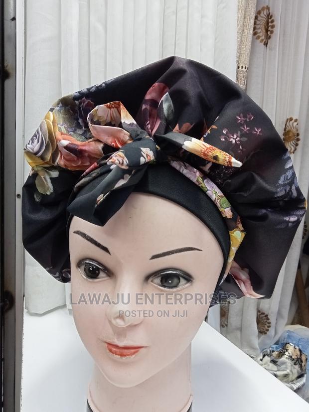 Flowered Satin Bonnet - thumbnail 2