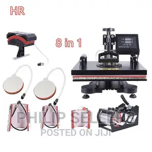 Sublimation Combo Transfer Printing 8 IN 1 Multi-Function He