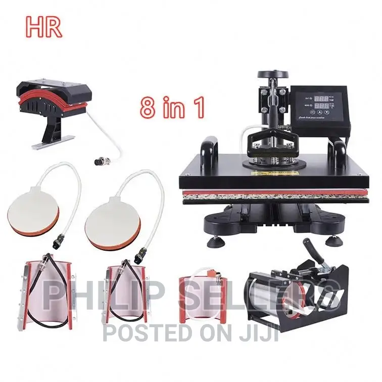 Sublimation Combo Transfer Printing 8 IN 1 Multi-Function He