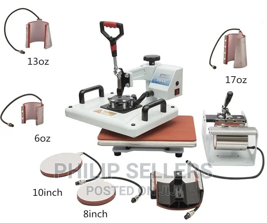 8 in 1 Combo Heat Press Machine Sublimation Blanks Tshirt Se