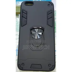 Black Kickstand Ring Case for Apple iPhone 8 Plus I-Phone 8+