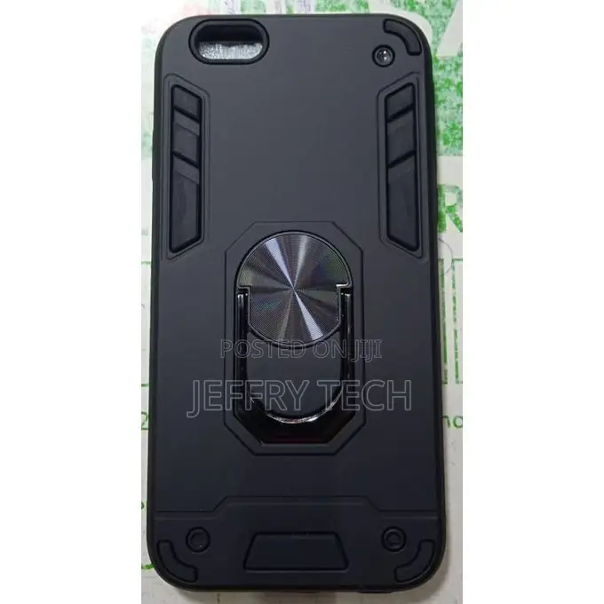 Black Kickstand Ring Case for Apple iPhone 8 Plus I-Phone 8+