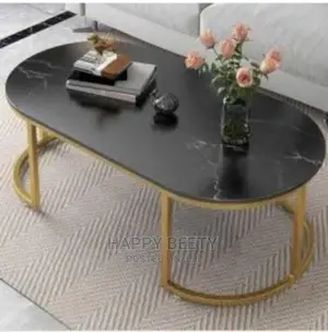 *Marble Effect Pattern Wooden Coffee Table*