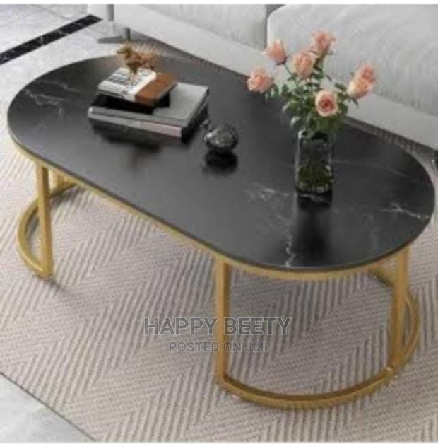 *Marble Effect Pattern Wooden Coffee Table* - thumbnail 2