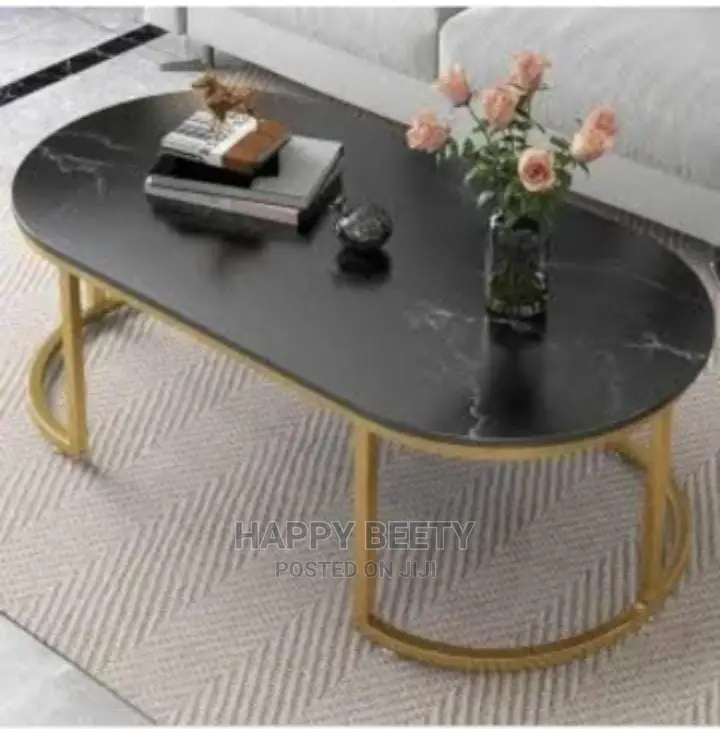 *Marble Effect Pattern Wooden Coffee Table*