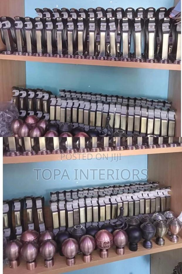 Wall Brackets for Window Curtain Rod Installation - main view