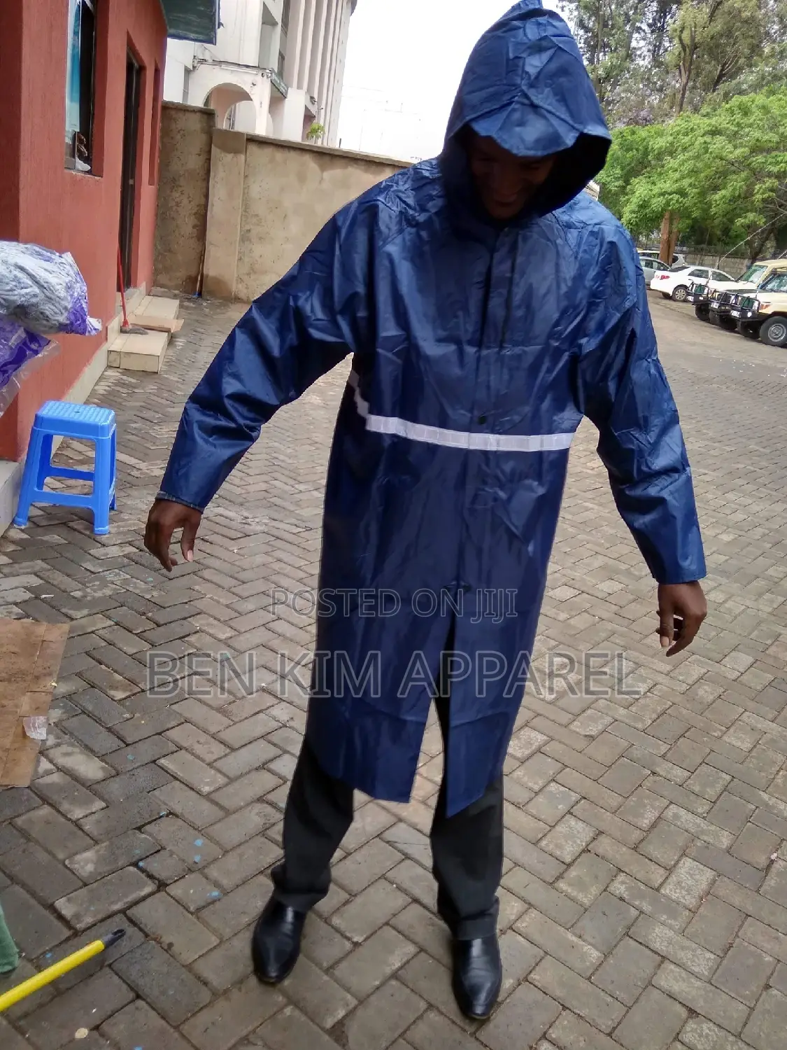 Raincoats With Carrier Bag Reflector Band and Inner Padding.