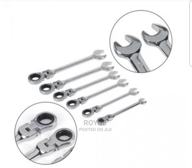7pcs Flexible Ratchet Combination Spanner Set - thumbnail 4