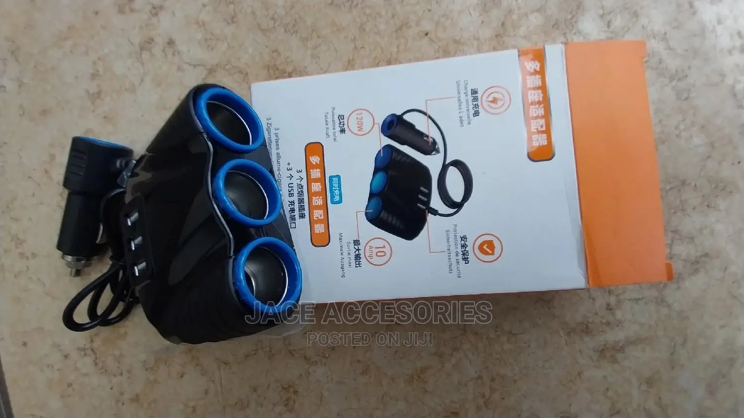Car Adapter Spliter 120w 3 Way