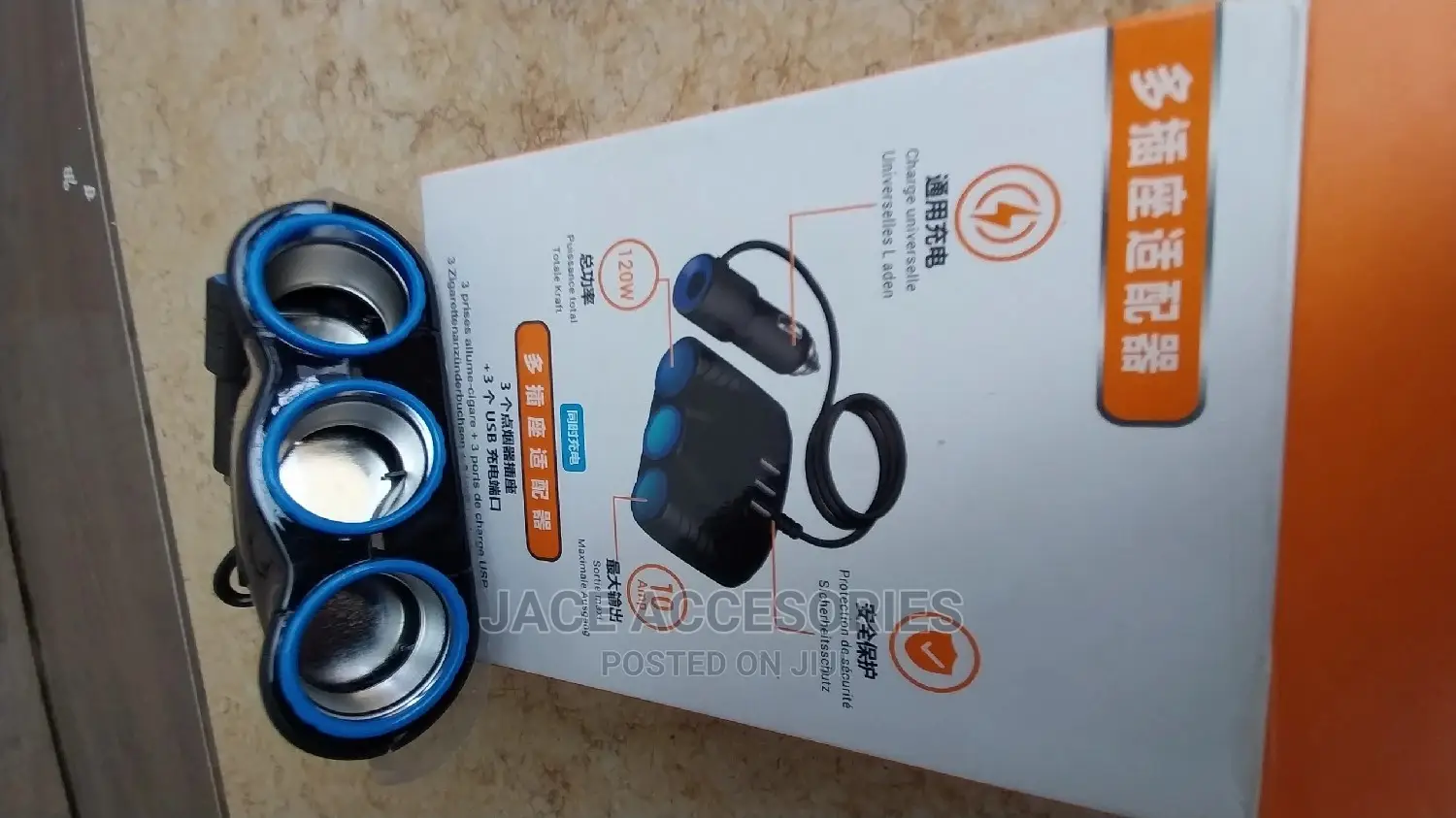 Car Adapter Spliter 120w 3 Way