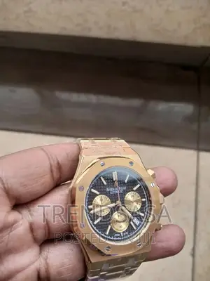 Audemars Piguet Royal Oak Chronograph Watch Black Dial Gold