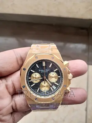 Audemars Piguet Royal Oak Chronograph Watch Black Dial Gold