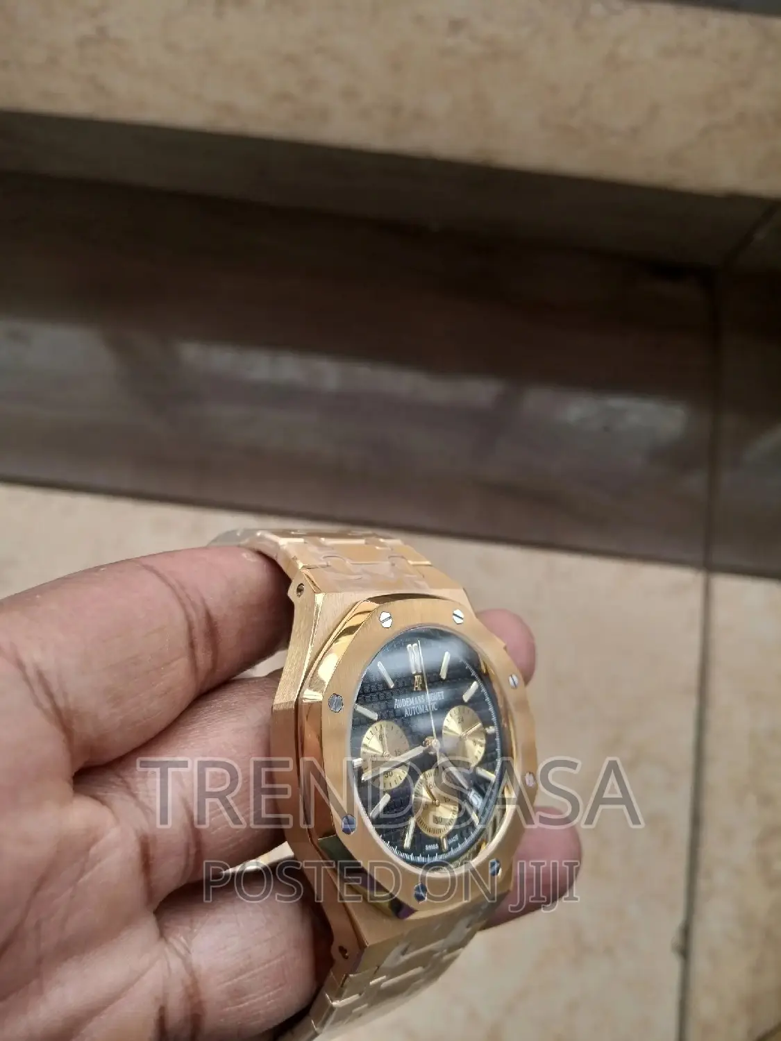 Audemars Piguet Royal Oak Chronograph Watch Black Dial Gold