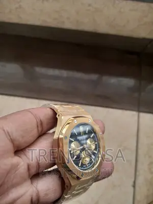 Audemars Piguet Royal Oak Chronograph Watch Black Dial Gold