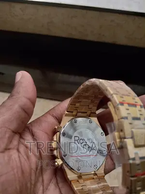Audemars Piguet Royal Oak Chronograph Watch Black Dial Gold